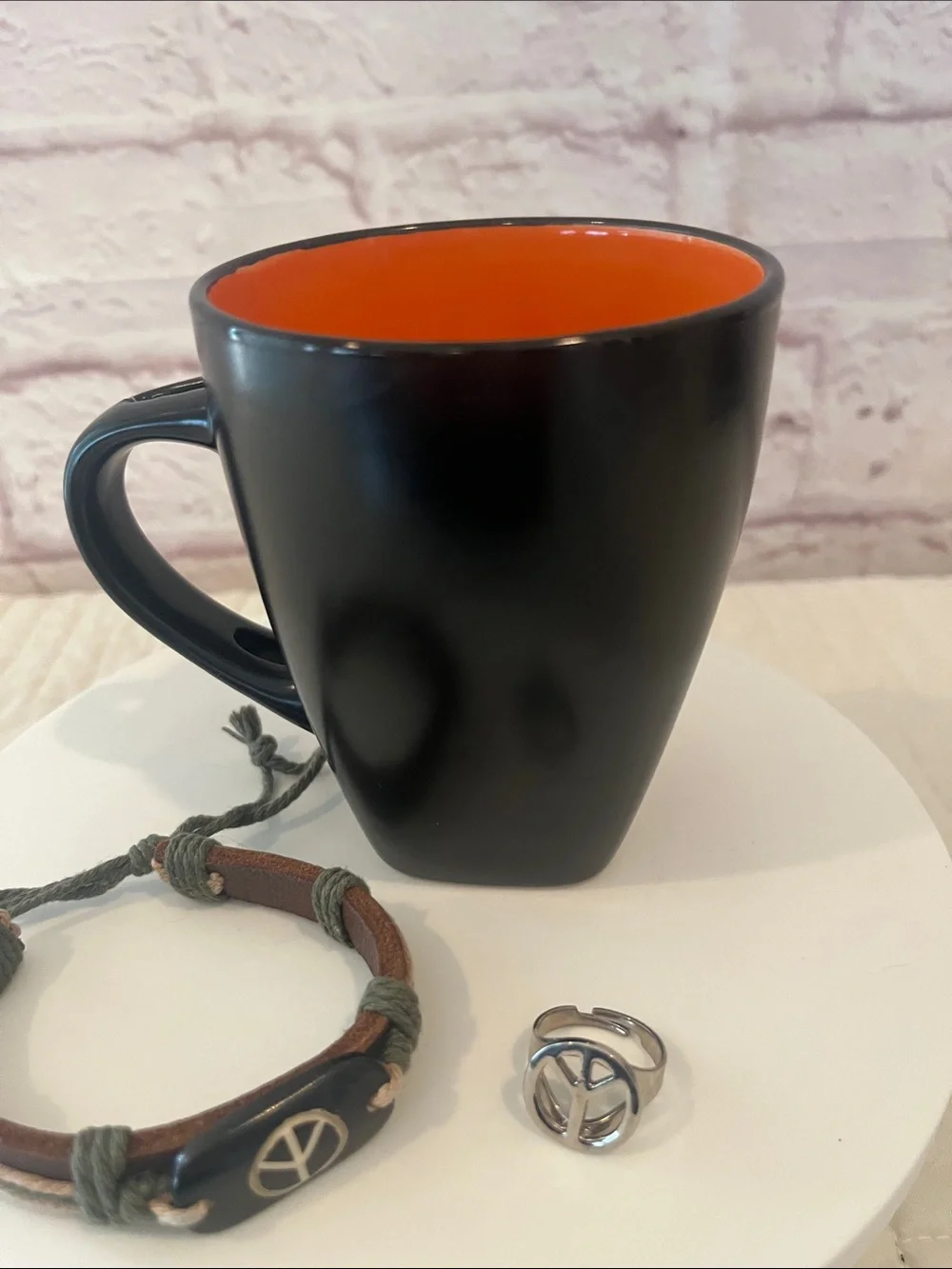 PEACE BUNDLE Set of three Adjustable ring and bracelet NEW mug
